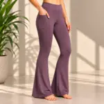 ELORA FLOW Women’s Flared Pants - Violet