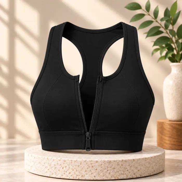 ELORA EASE Women’s Zip-Up Sports Bra